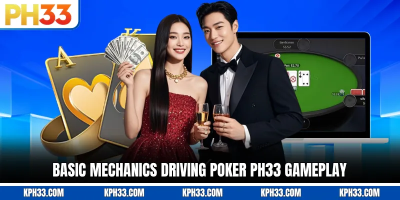 Basic mechanics driving Poker PH33 gameplay
